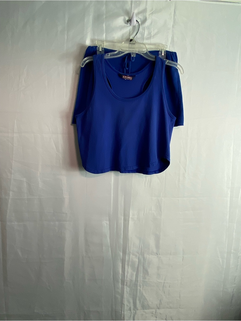 Chaps Royal Blue Sleeveless Crop Tank